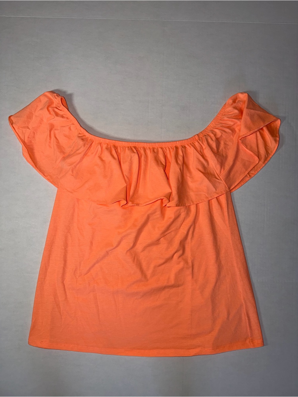 Lilly Pulitzer Orange Off-Shoulder Ruffle Top